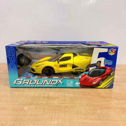 A06485 GroundX 1:18 Scale 5-Channel Remote Control Sports Car with One-Key Automatic Open Door Function