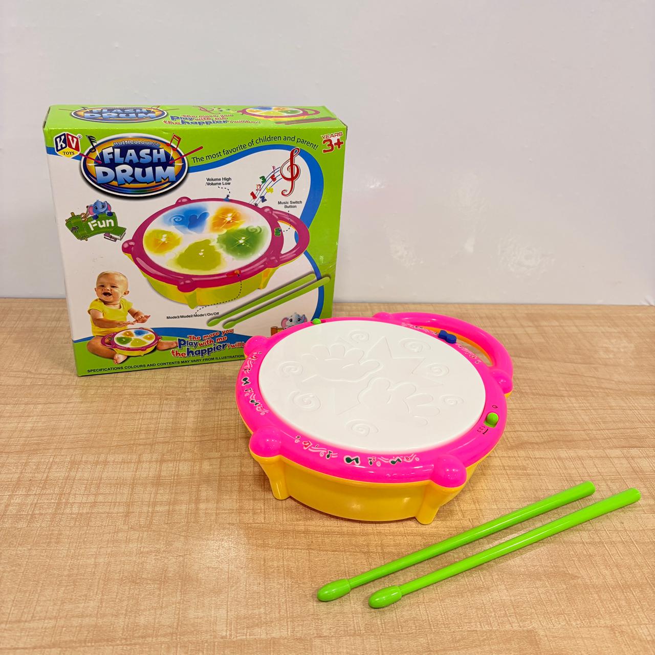 A06481 Multicoloured Musical Flash Drum with Lights and Sounds (Age 3+)