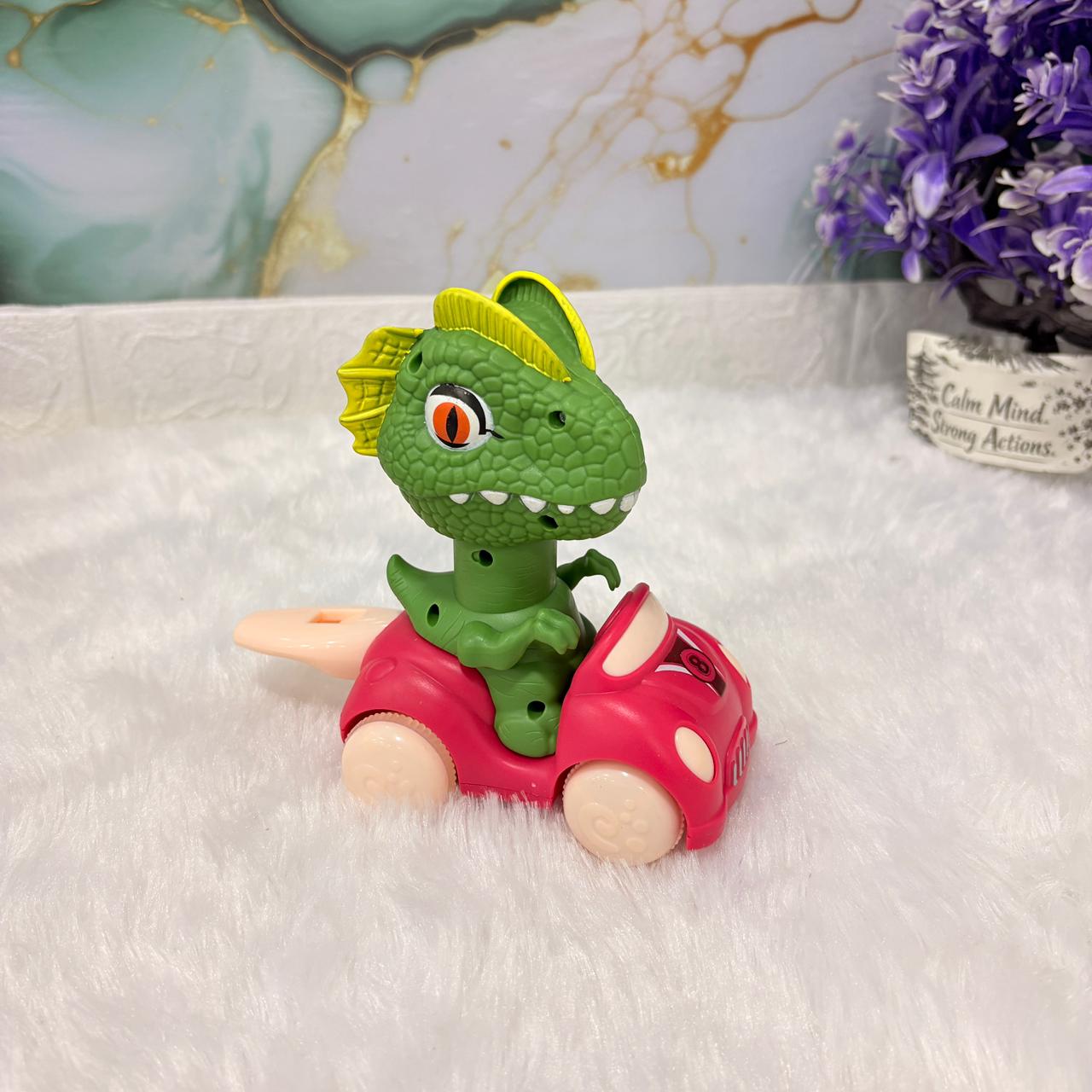 A06482 Press & Go Dinosaur Toy Cars with Whistle Sound