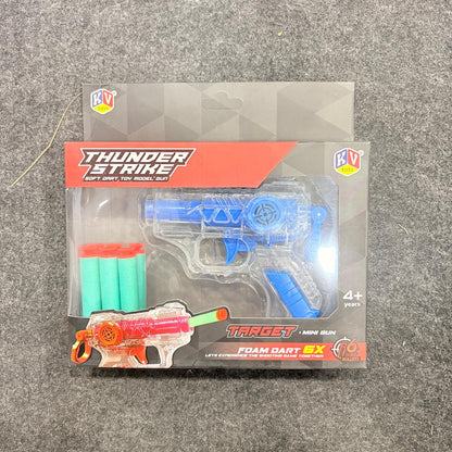 A06490 Thunder Strike Target Small Gun - Soft Foam Dart Toy Model Gun with 6 Darts