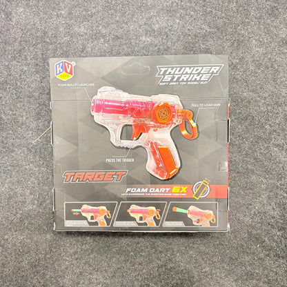 A06490 Thunder Strike Target Small Gun - Soft Foam Dart Toy Model Gun with 6 Darts