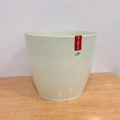 A06541 14-Inch Premium White Plastic Planter Pot (Pack of 1)