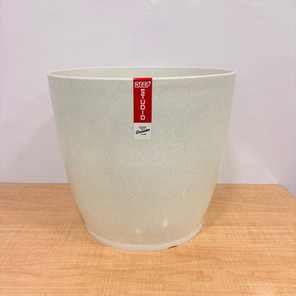 A06542 16-Inch Premium White Plastic Planter Pot (Pack of 1)