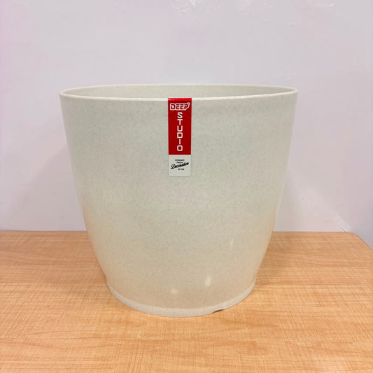 A06542 16-Inch Premium White Plastic Planter Pot (Pack of 1)