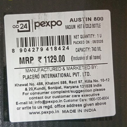 AM3781 Pexpo Thermo Austin Water Bottle 800