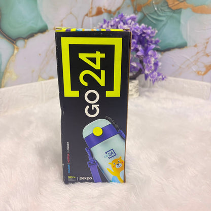 AM6485 Pexpo Poggo 500 Insulated Kids Water Bottle with Sipper Cap and Cartoon Design