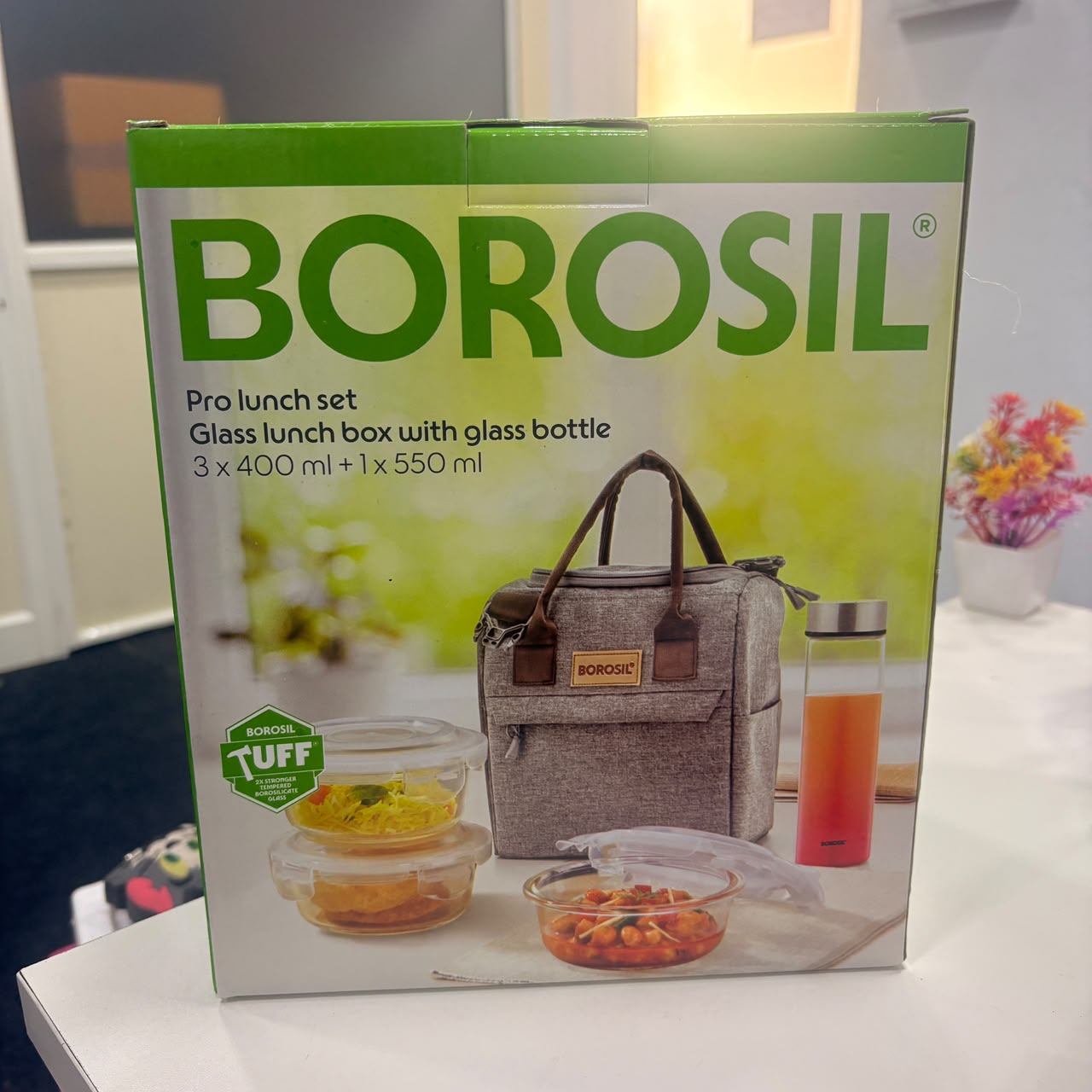 AM6173 Borosil Pro Round Glass Lunch Box Set