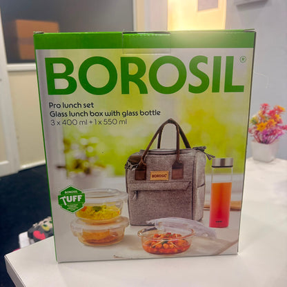 AM6173 Borosil Pro Round Glass Lunch Box Set