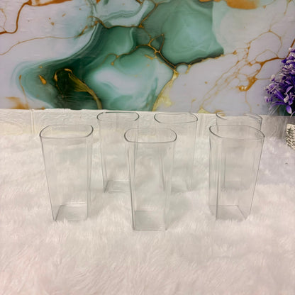 AM2103 Plastic Square Taquilla Glass Set - 6 Pieces