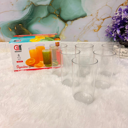 AM3810 Plastic Signature Glass Set (300 ML, 6 Pieces)