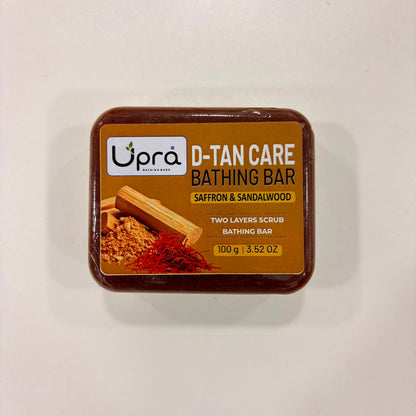 A06648 Upra Handmade D-Tan Care Bathing Soap – Saffron & Sandalwood (100g)