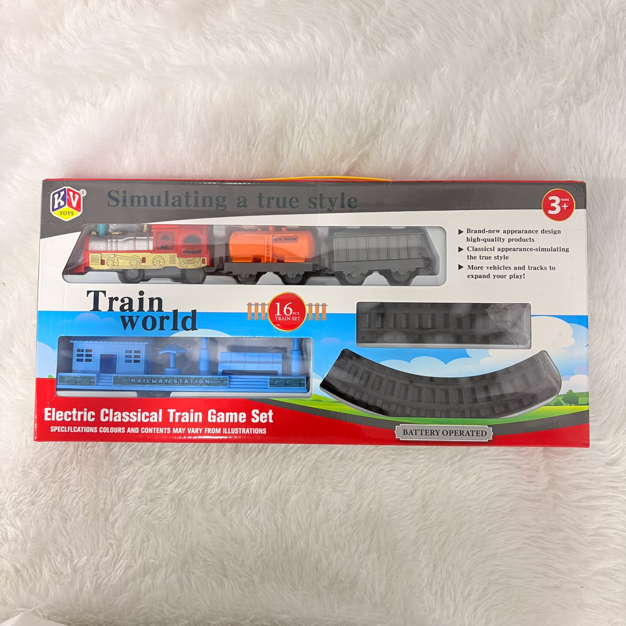 A06626 16-Piece Electric Classical Train Game Set with Tracks and Accessories (Item No.579)