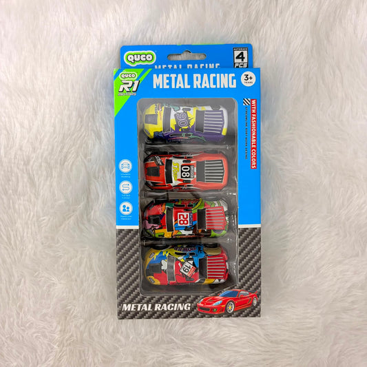 A06631 6.8cm Die-Cast Metal Pull-Back Racing Car Toy Set (4 Pcs Pack, Mixed Models) (Item No : 1103)