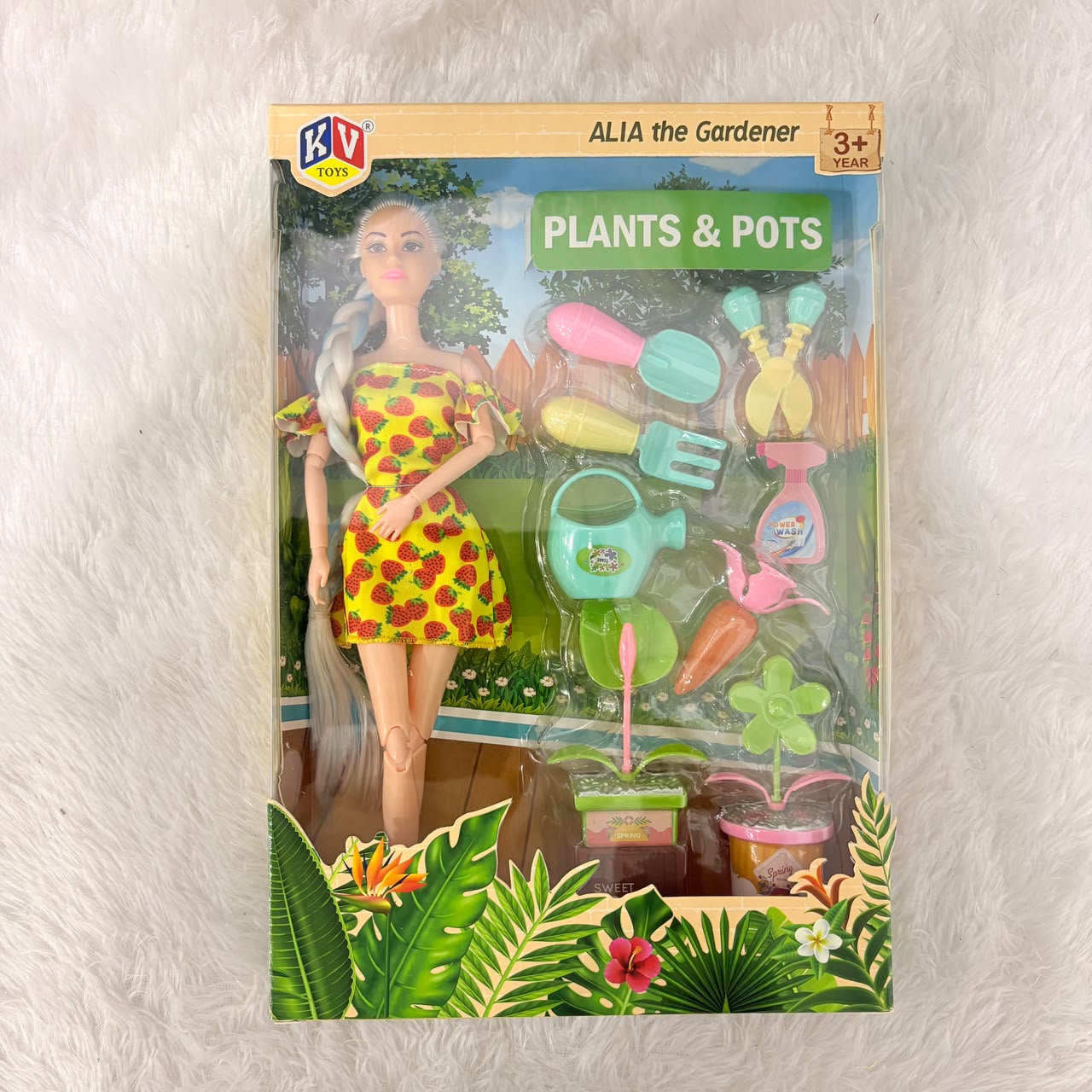 A06632 Alia the Gardener Doll Set with Plants & Pots Accessories (Item No : 4070)
