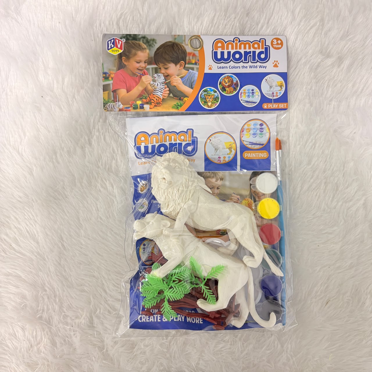 A06636 Animal World DIY 3D Wild Animal Painting & Play Set (Item No : WP-01)