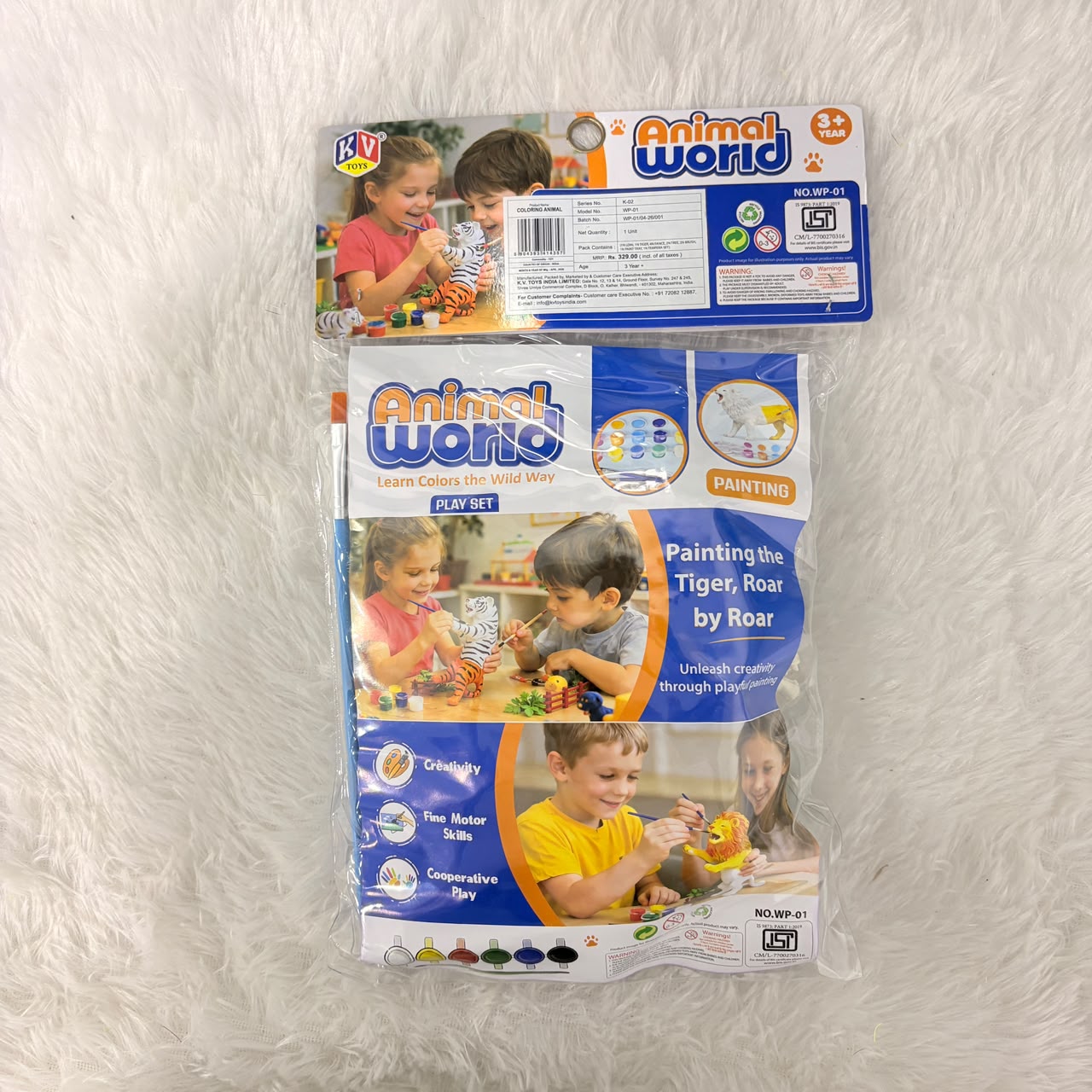 A06636 Animal World DIY 3D Wild Animal Painting & Play Set (Item No : WP-01)