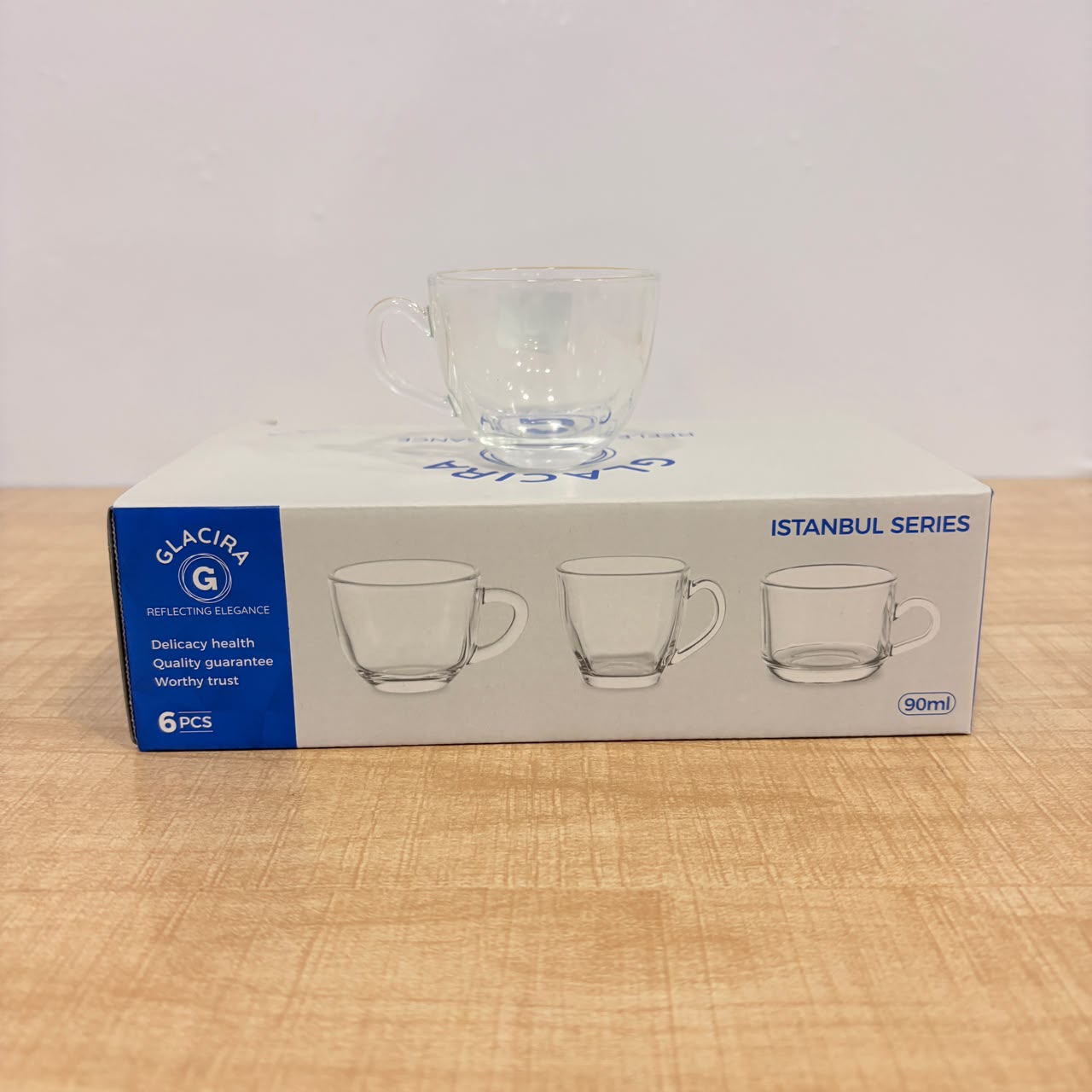 AM3744 Round Glass Tea Cup Set Of 6