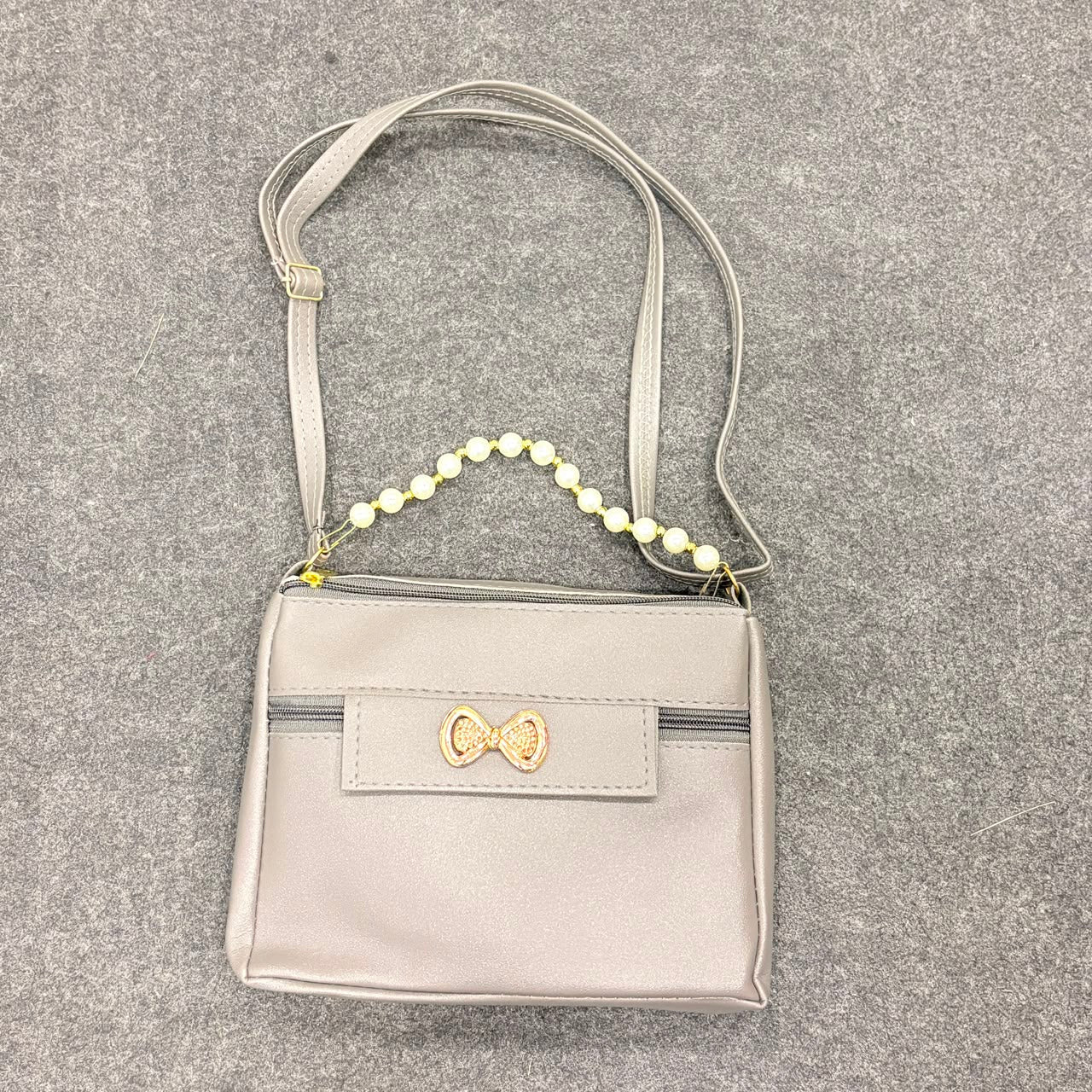 A06699 Mix Patterned Sling Bag with with Adjustable Strap & Multi-Zip Storage