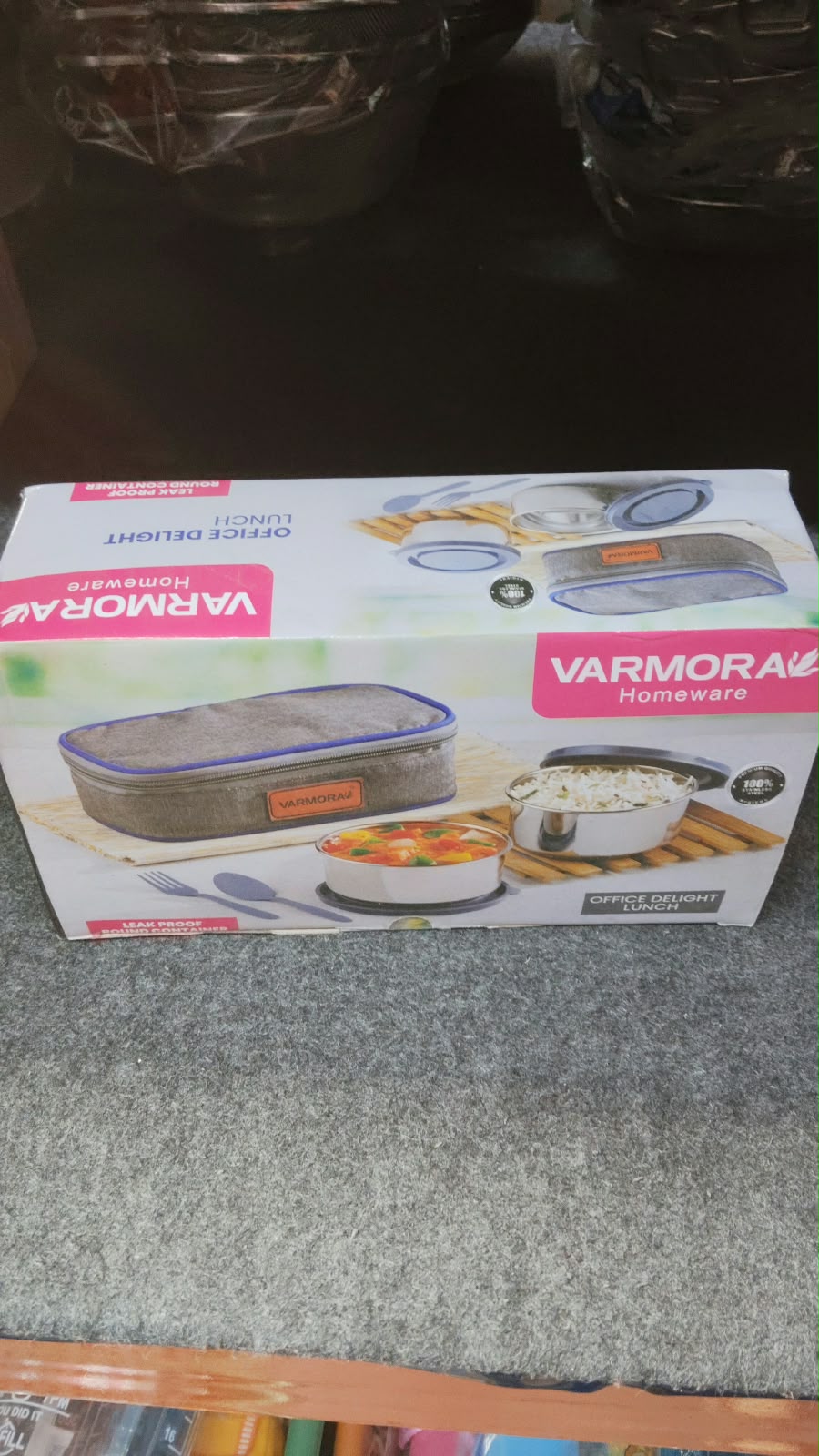 AM6789 Delight Office Lunch Box for Men and Women, 2 Steel Containers, 300ml Each