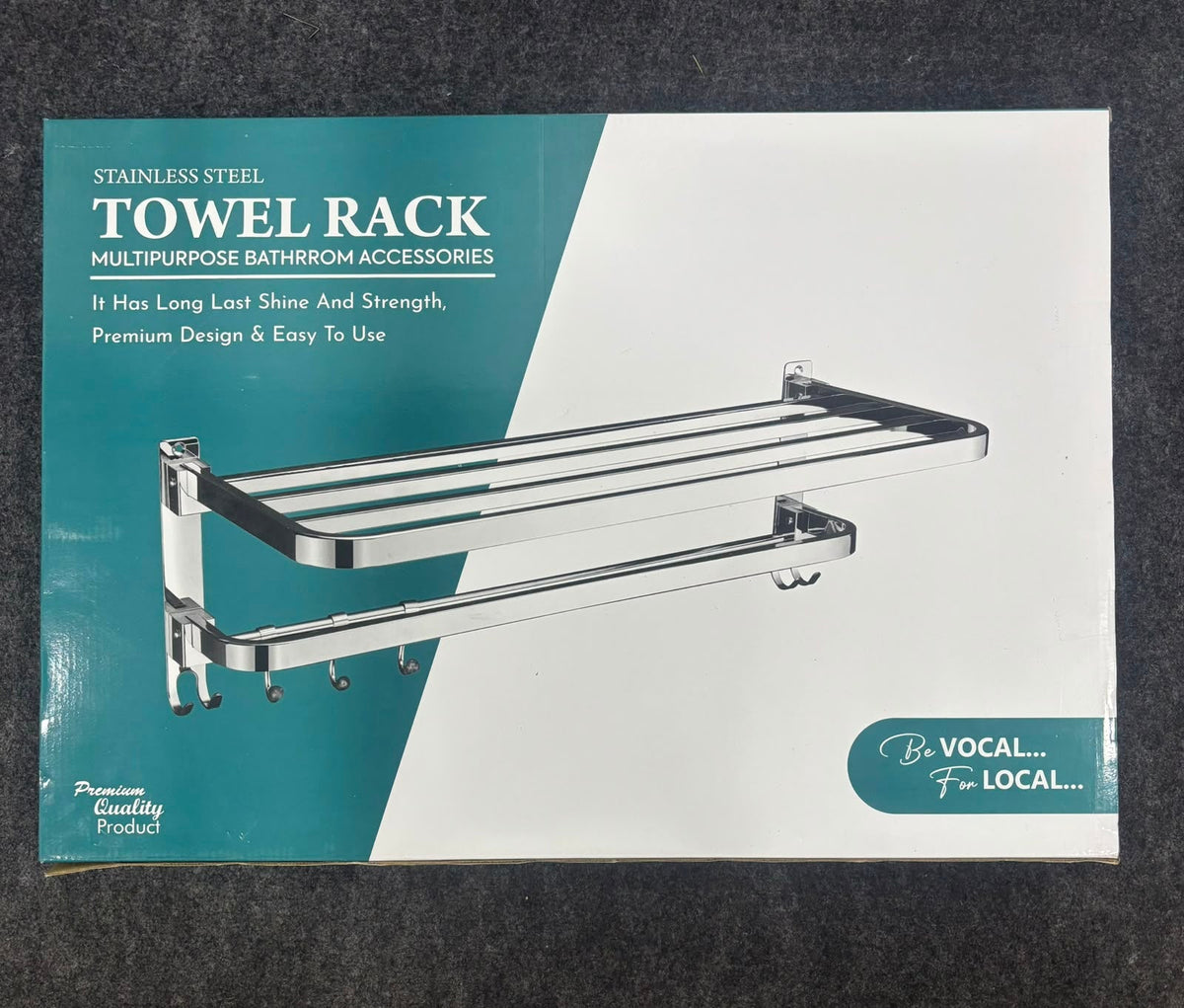 0314 Bathroom Accessories Stainless Steel Folding Towel Rack [24 inch]