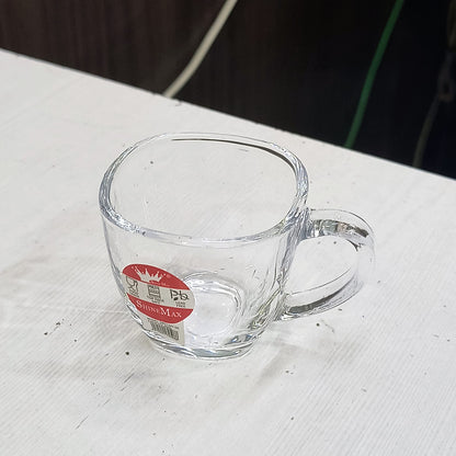 AM5398 Shine Max 6pc 80ml Coffee or Tea Cup Set Made of Glass