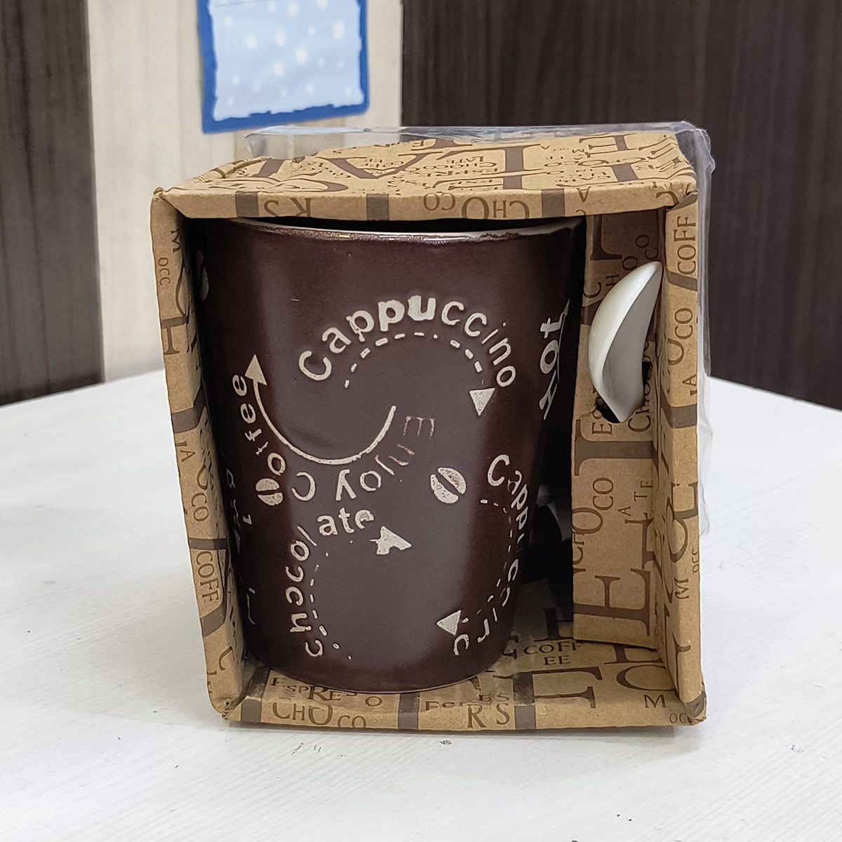 AM5362 Coffee Tea Milk Cup with Ceramic Spoon Ceramic Mug