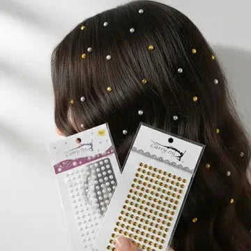 A06758 Self-Adhesive Rhinestone & Pearl Sticker Sheets (Set of 1)