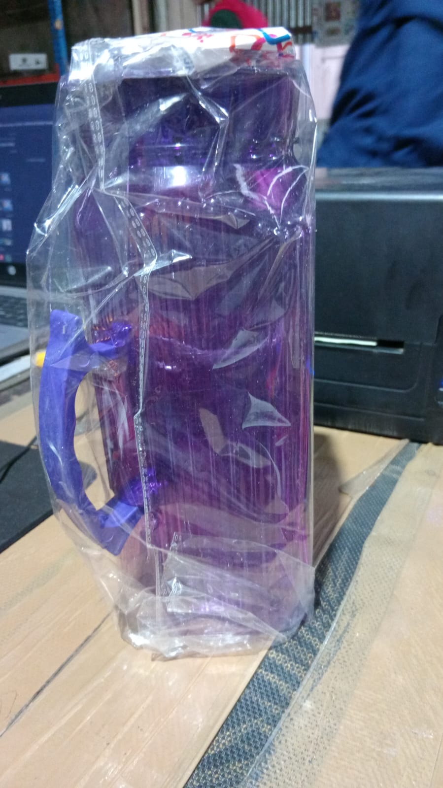 3047 Water Roi Pet Jug set of 1 jug & 3 glasses (Multi-colour)-1.5 ltr