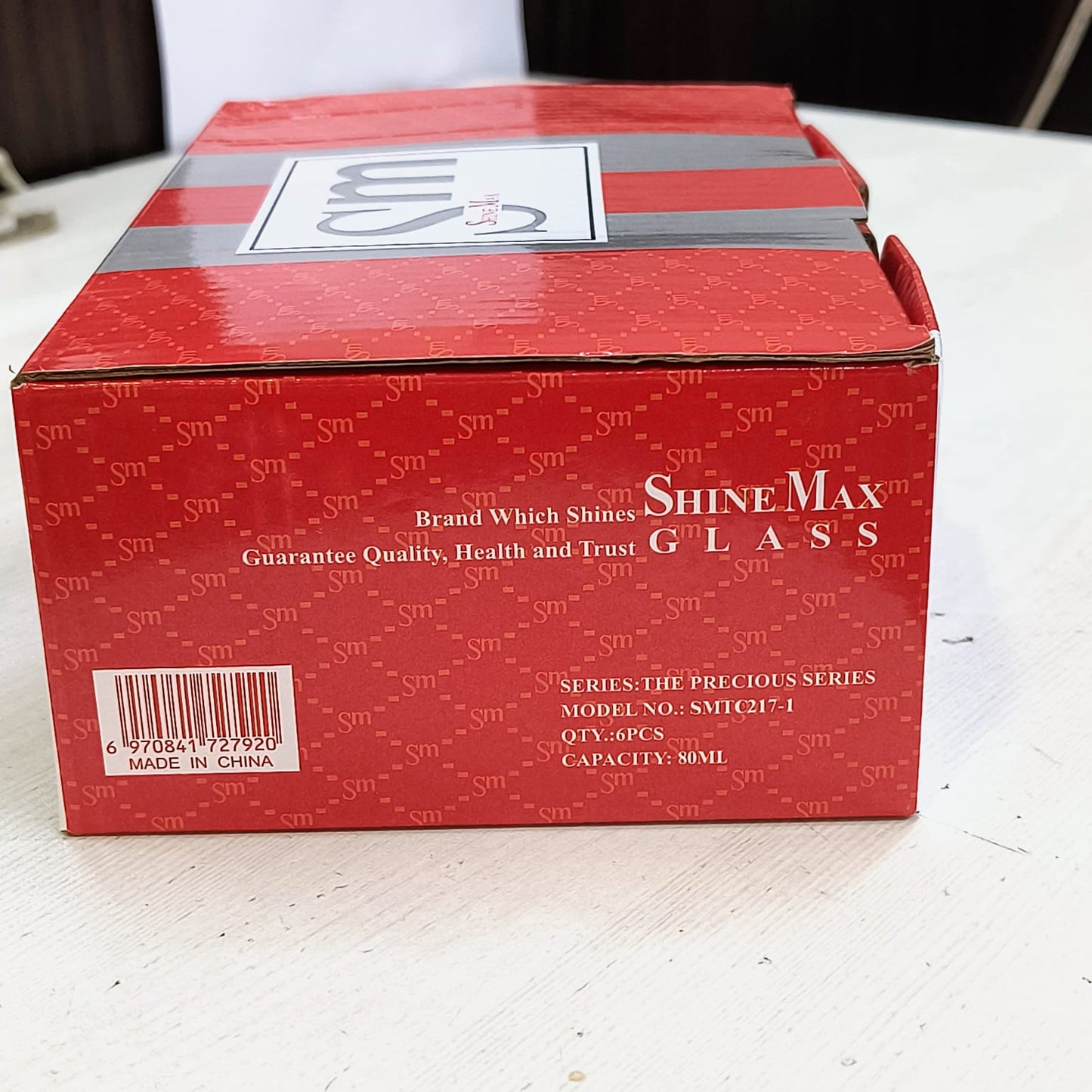 AM5379 Shine Max 6pc 80ml Coffee or Tea Cup Round Set Made of Glass