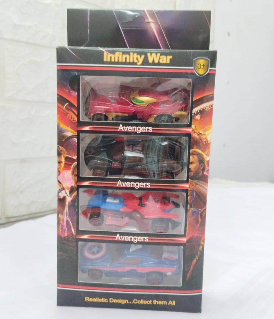 AM5187 Infinity War Alloy Metal Car Set Pack Of 4 (LIMITED EDITION)