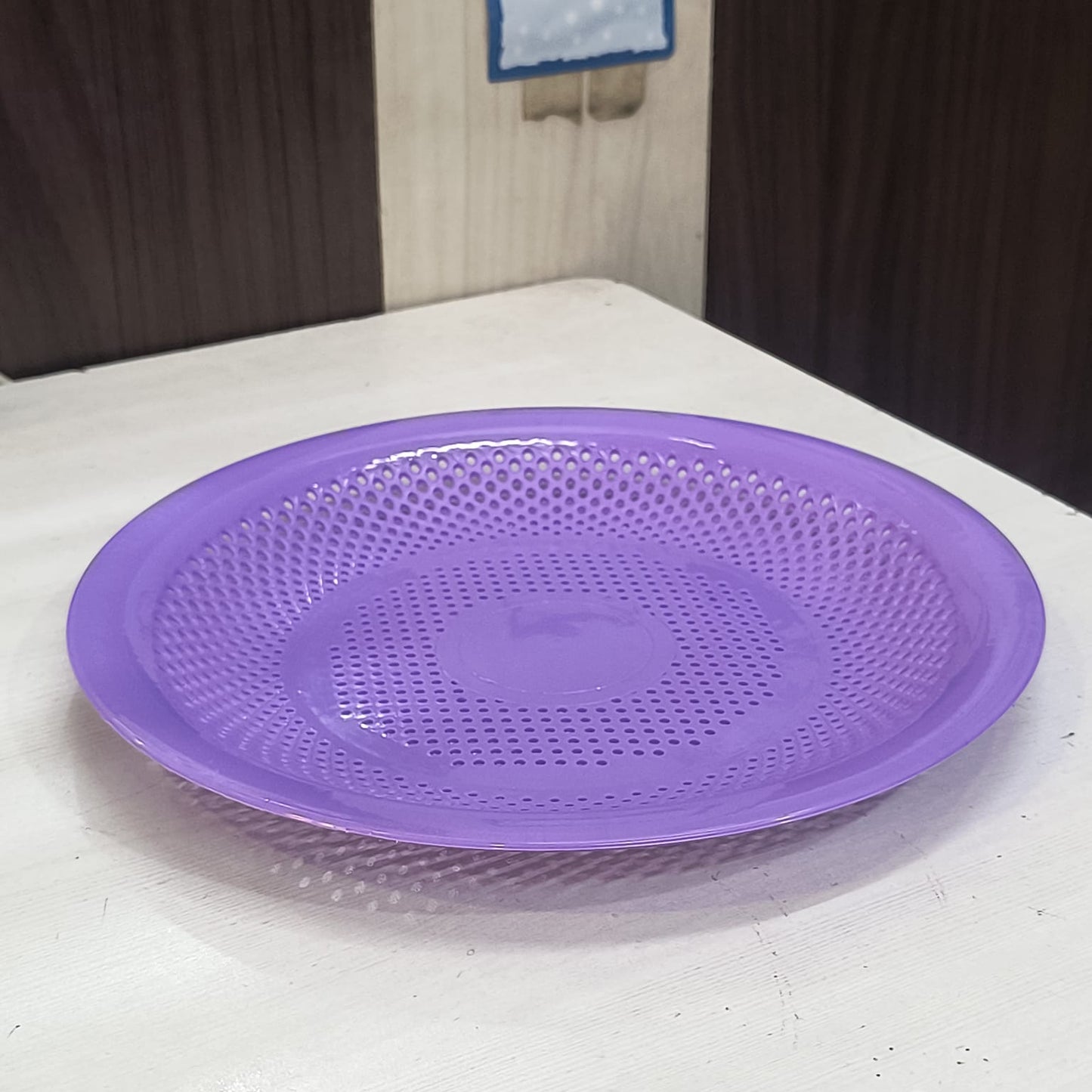 AM5293 Food Grade Plastic Tray (Roti Plate) 1 pc Multicolor