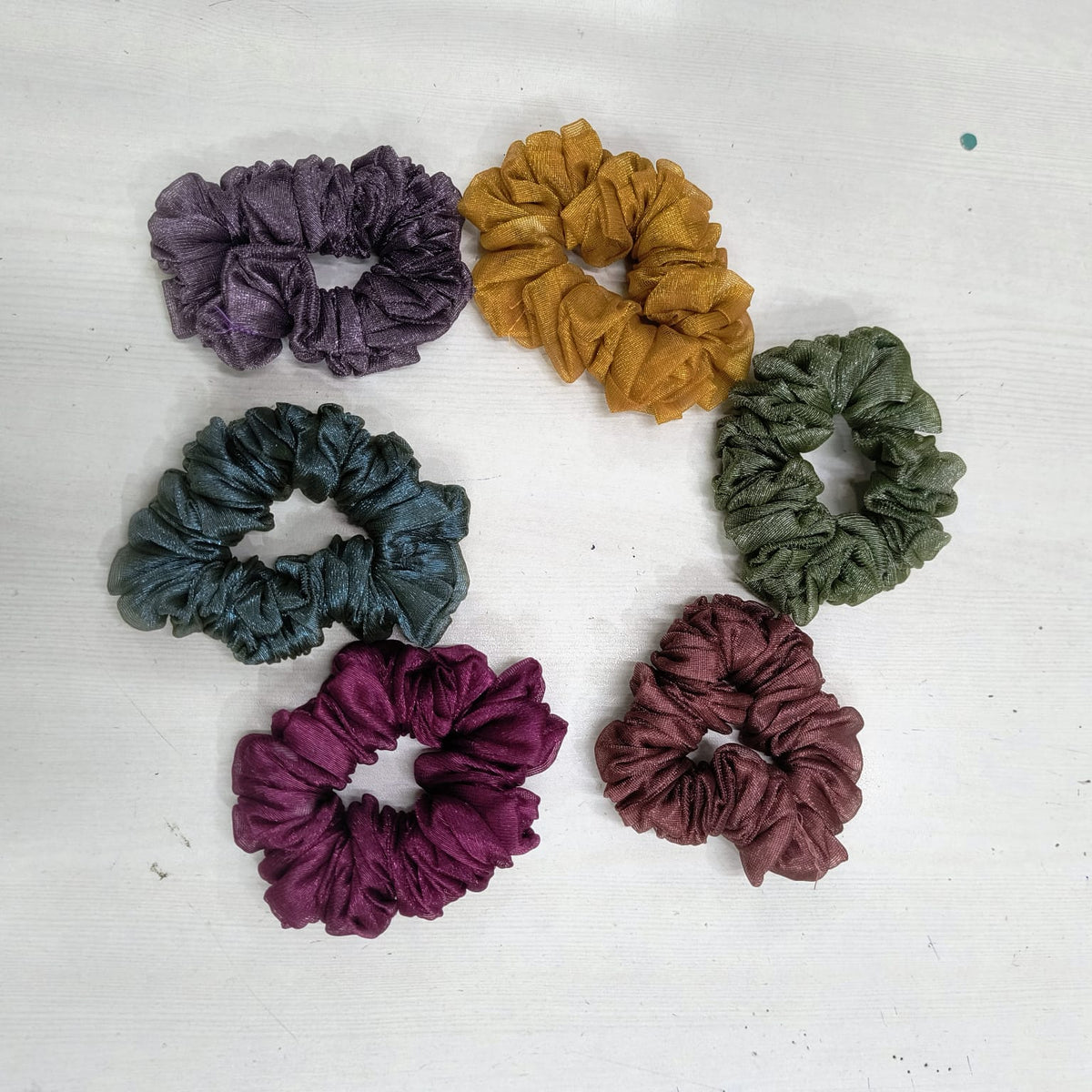 AM1284 Scrunchies Hair band Elastic Rubber Multicolor Color Hair Rope For Women and Girls 1pc