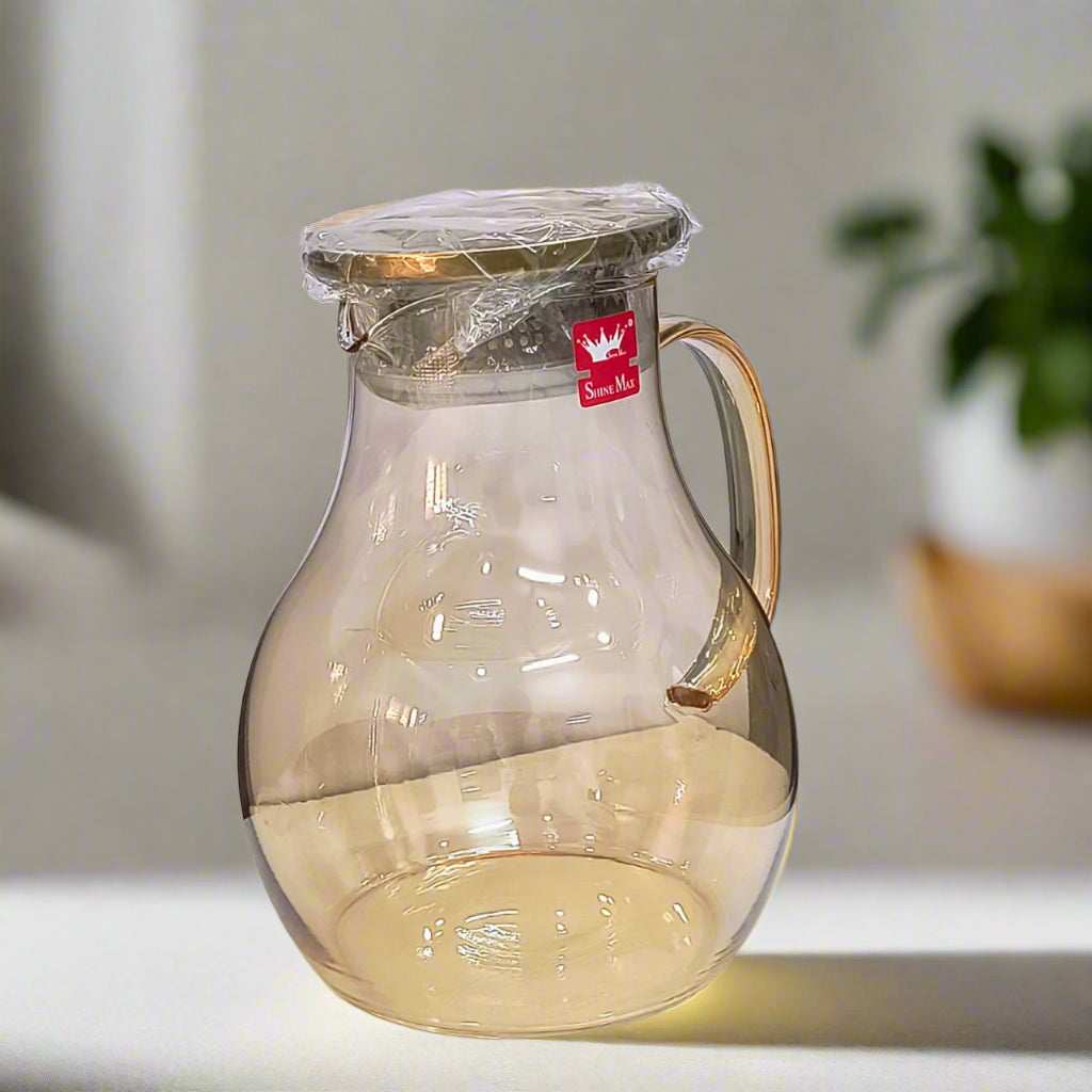 AM5394 Shine Max Steel Lid Water Jug With Glass 6pc Jug 1800ml , Glass 350ml