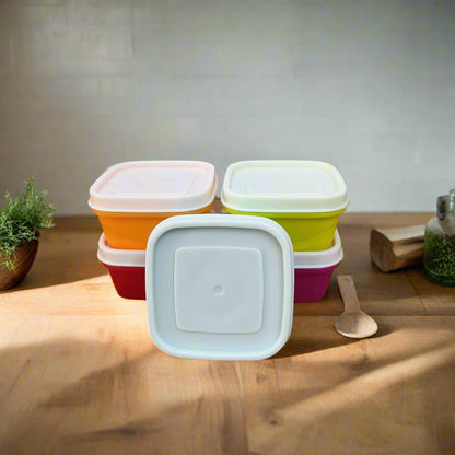 AM5138 Small Plastic Tasty Container 5 Set, Multicolor