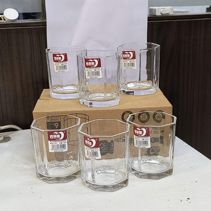 AM5372 Deli Glass Press Tumbler Set of 6 Transparent