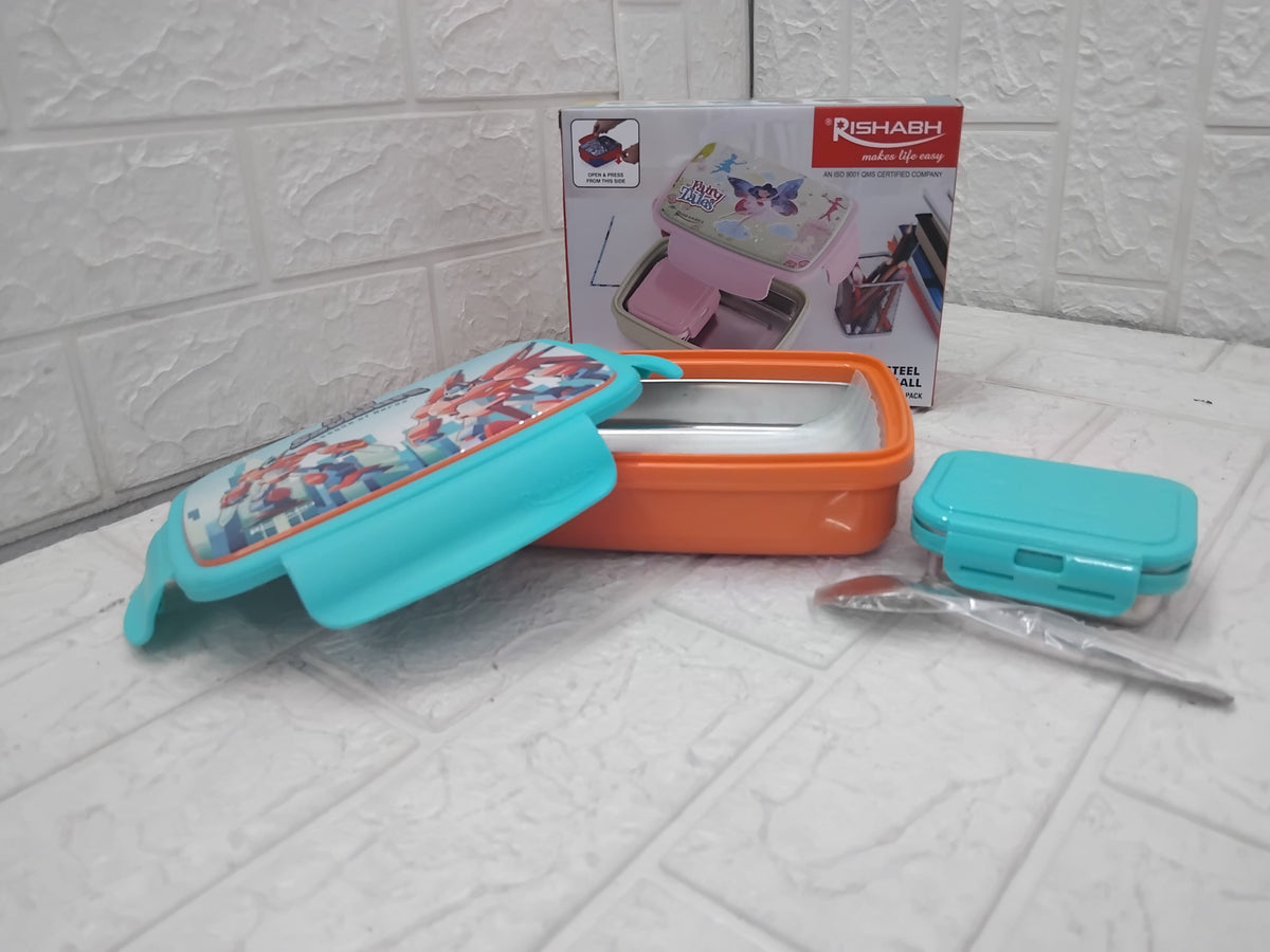 AM3650 Rishabh Nutri Steel Small Lunch Box Set of 1 Pcs