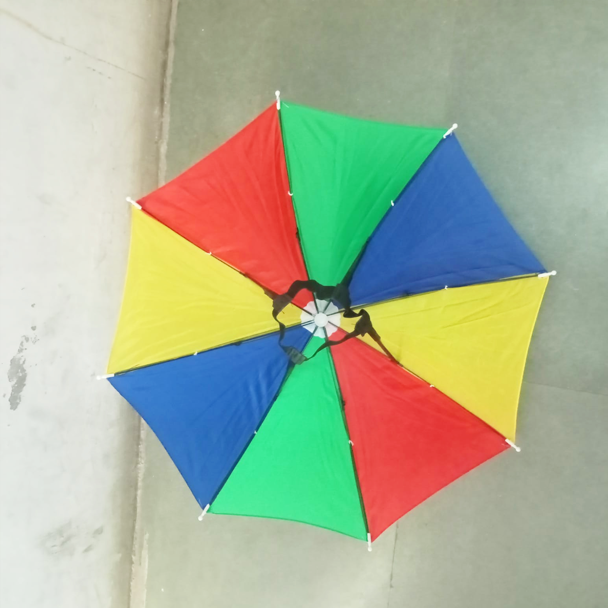 AM5607 Rainbow Umbrella Hat, Hand Free Umbrella for Adults and Kids - Waterproof and Lightweight Cap Umbrella