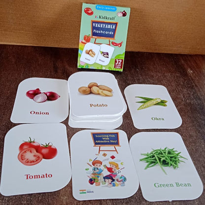 19155 Kidkraft 32-Piece Educational Vegetable Flash Cards Set