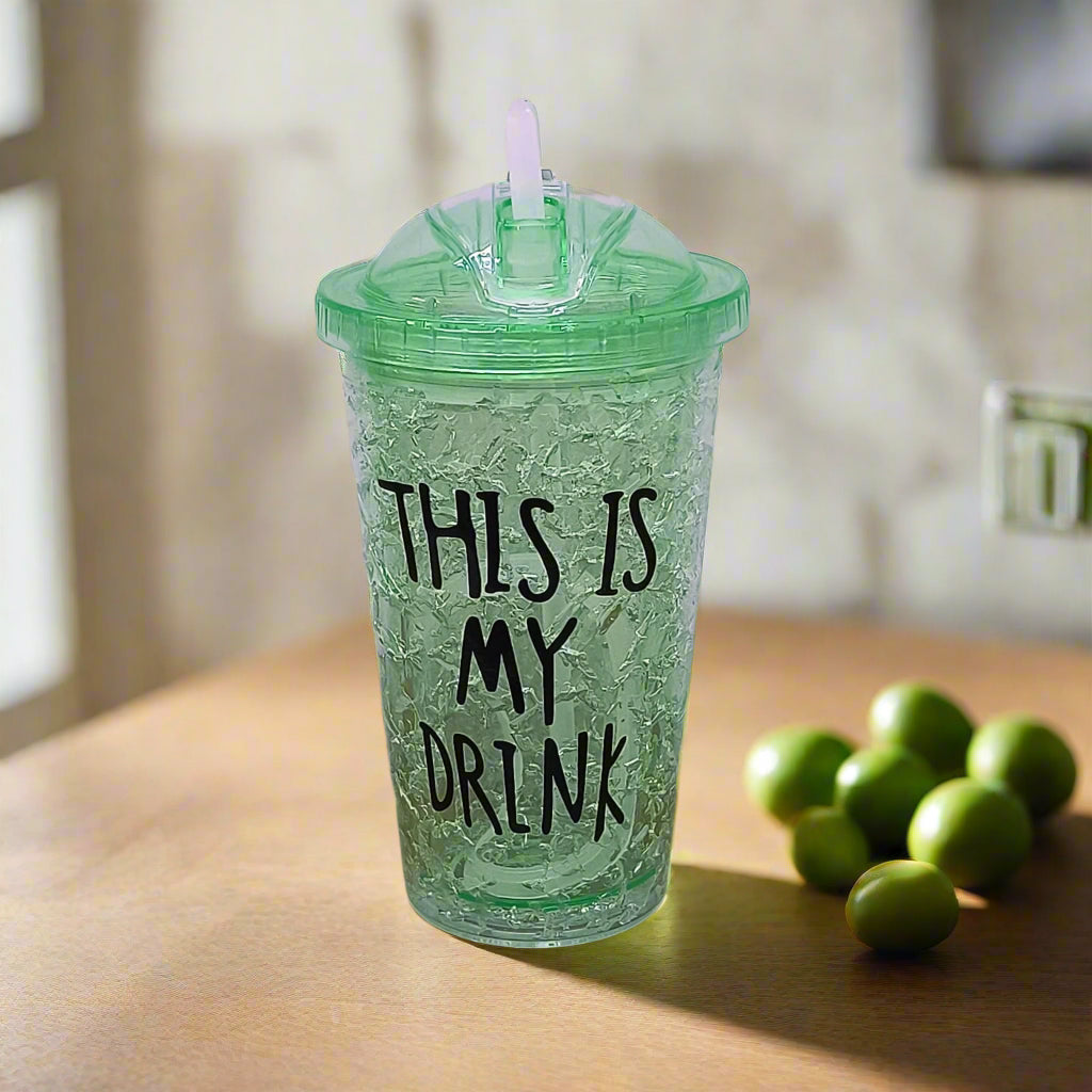 AM5347 Tumbler Cups with Lid and Straw Multi-Color 1pc