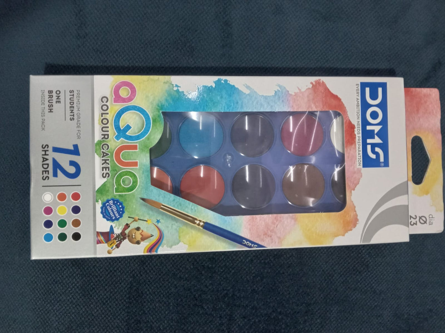 3586 Doms Aqua Colour Cakes 12 Shades