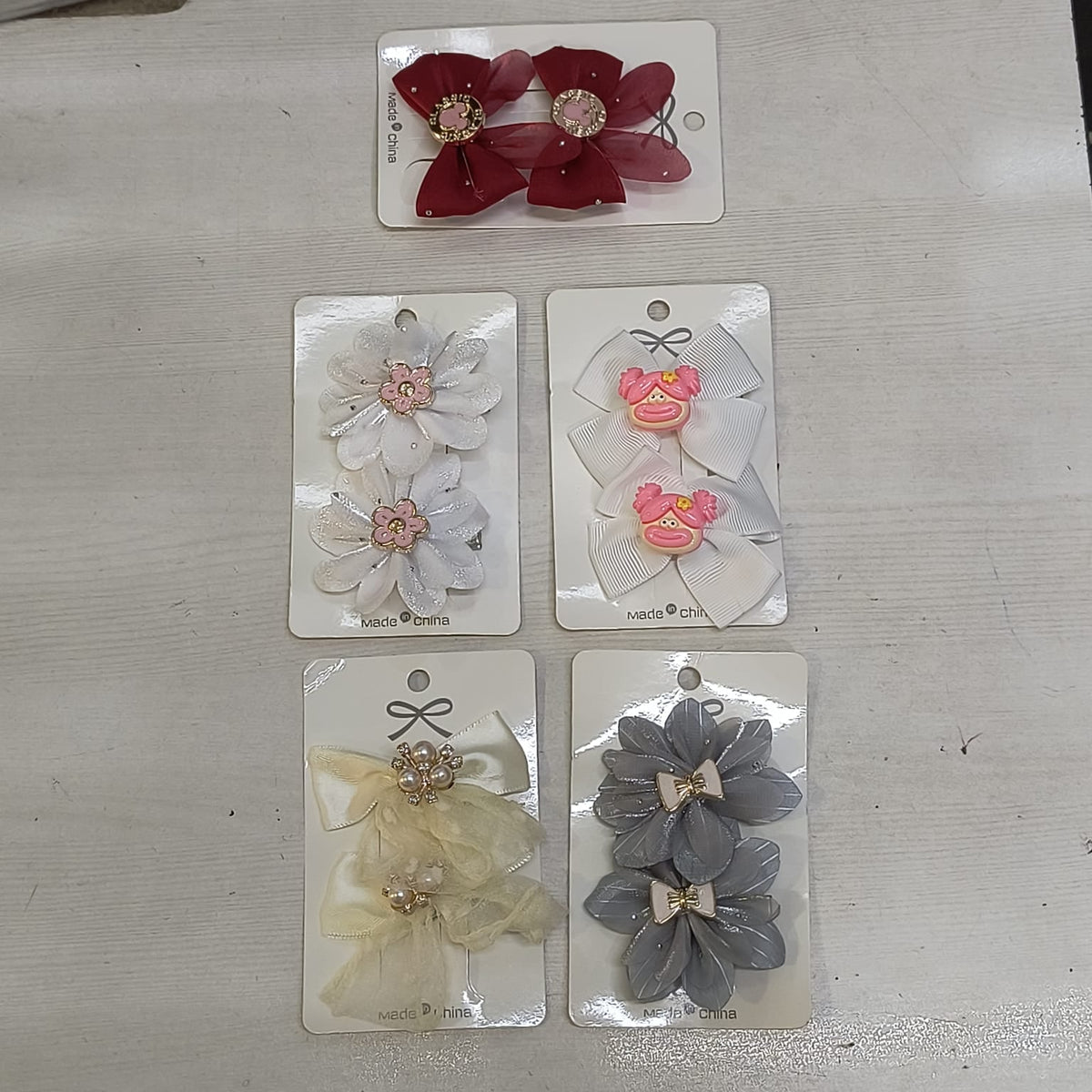 AM5013 Mix & Cute Hair Bows Hair Clips for Toddler Girls 1pc