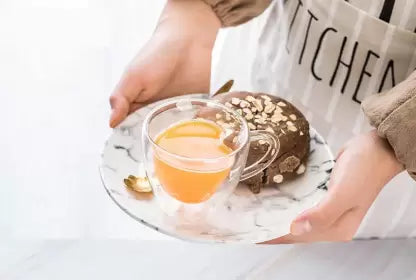 AM3744 Round Glass Tea Cup Set Of 6