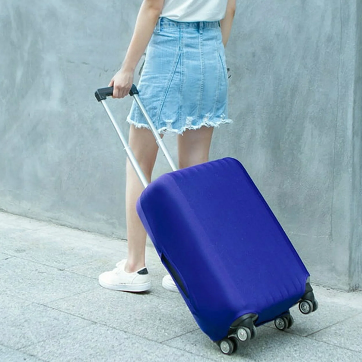 AM6336 Elastic Dustproof Luggage Cover for Travelling - L 26''-28''