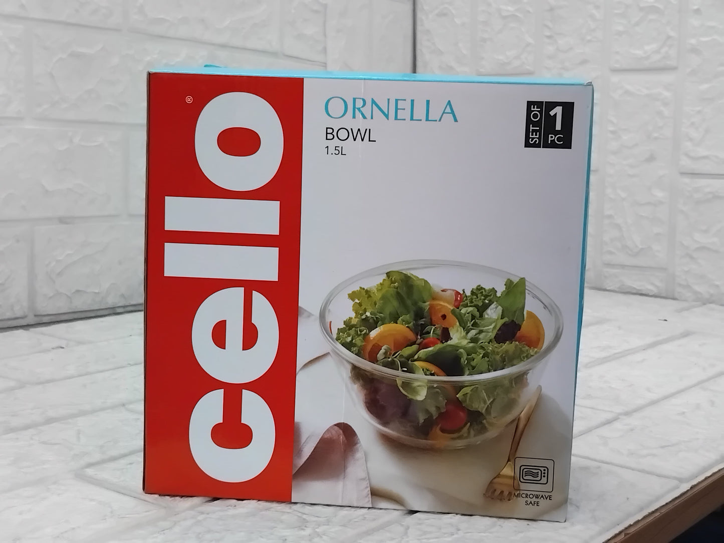 AM3785 CELLO Ornella Glass Mixing Bowl 1500ml Without Lid