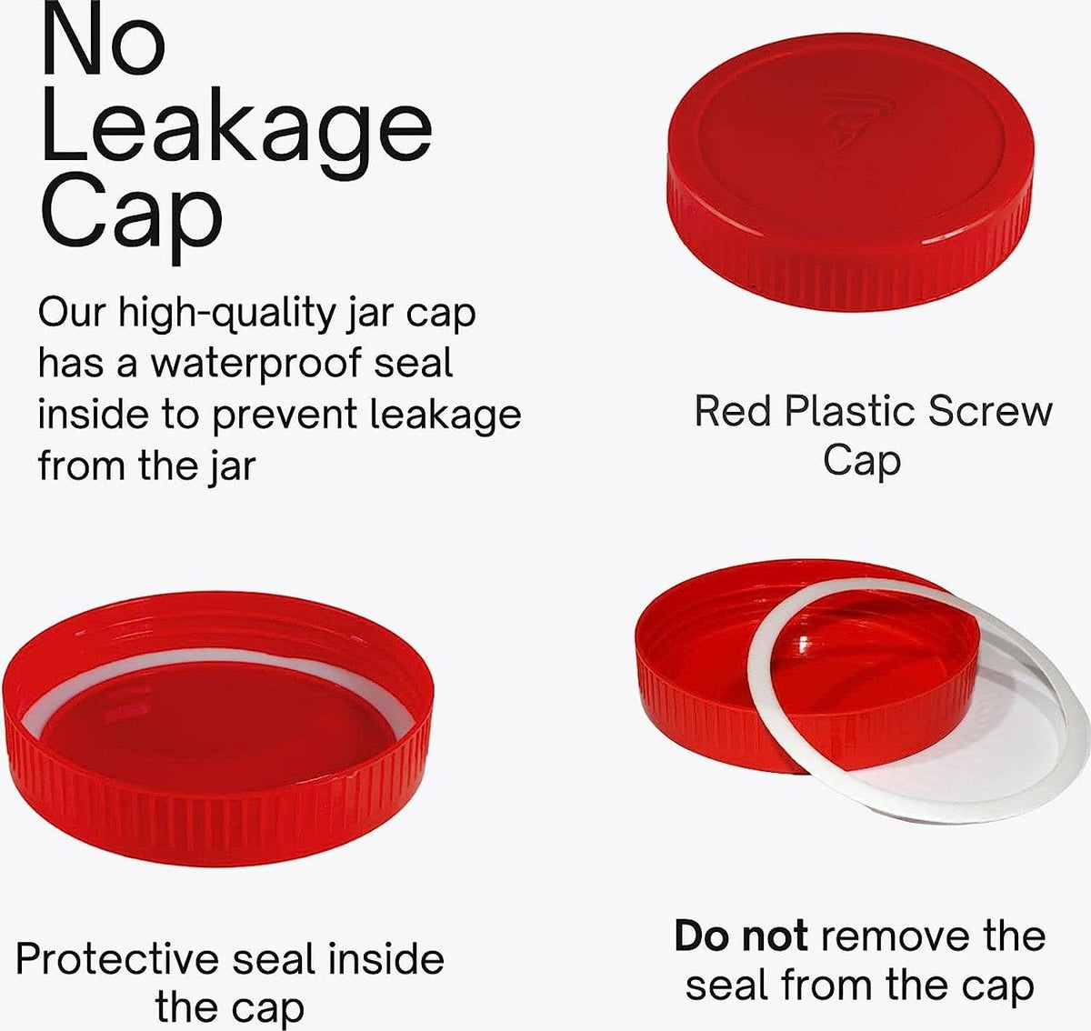 3613 Yera Round Glass Jar with Plastic Red Lid - 3 KG (1 Pcs)