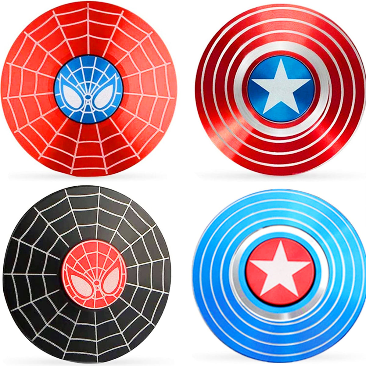 AM5866 Multi-design Marvel Shield Metal Spinner (Pack of 1)