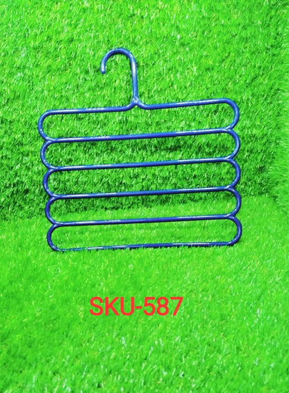 0587 Space Saving Hanger – 5-Layer Multipurpose Plastic | GlimmerHome