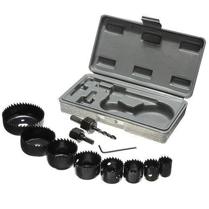 0428 Wood Hole Saw Cutting Set (11 pcs, 19-64mm, Multicolour)