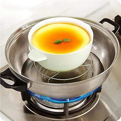 AM3569 Round Hot Plate Stand Stainless Steel For Kitchen 1 Pcs