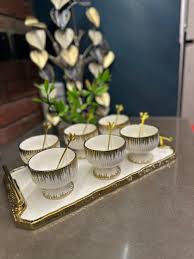 AM3733 Ice Cream Bowl Set With Tray 7Pcs